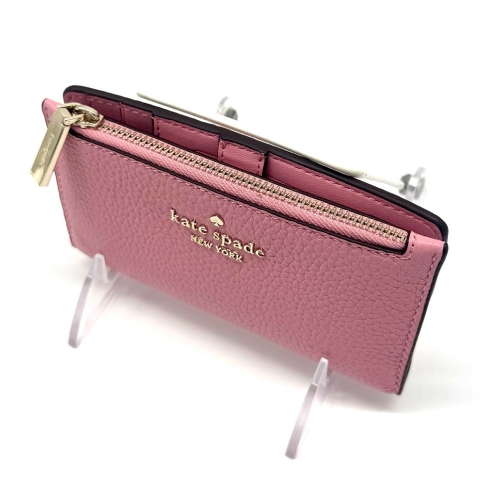 Kate Spade Leila Small Slim Bifold Wallet Pink - Picture 7 of 9